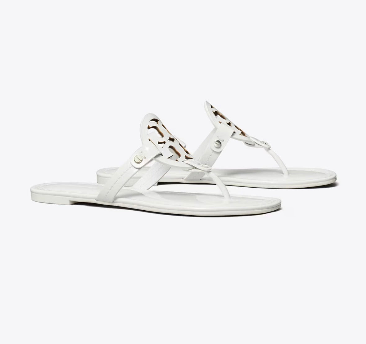TORY BURCH MILLER PATENT SANDAL  - optic white
