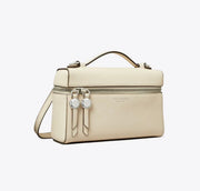 TORY BURCH SLIM ROMY TOP HANDLE BAG  - light cream