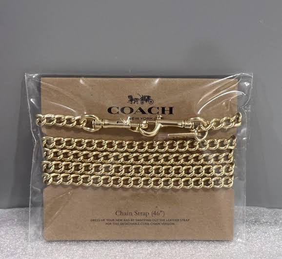 Coach Metal Gold Chain Strap Askı