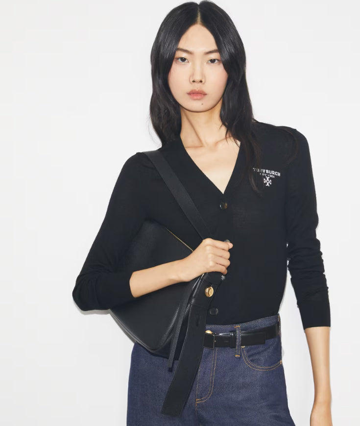 TORY BURCH ROMY SHOULDER BAG - BLACK