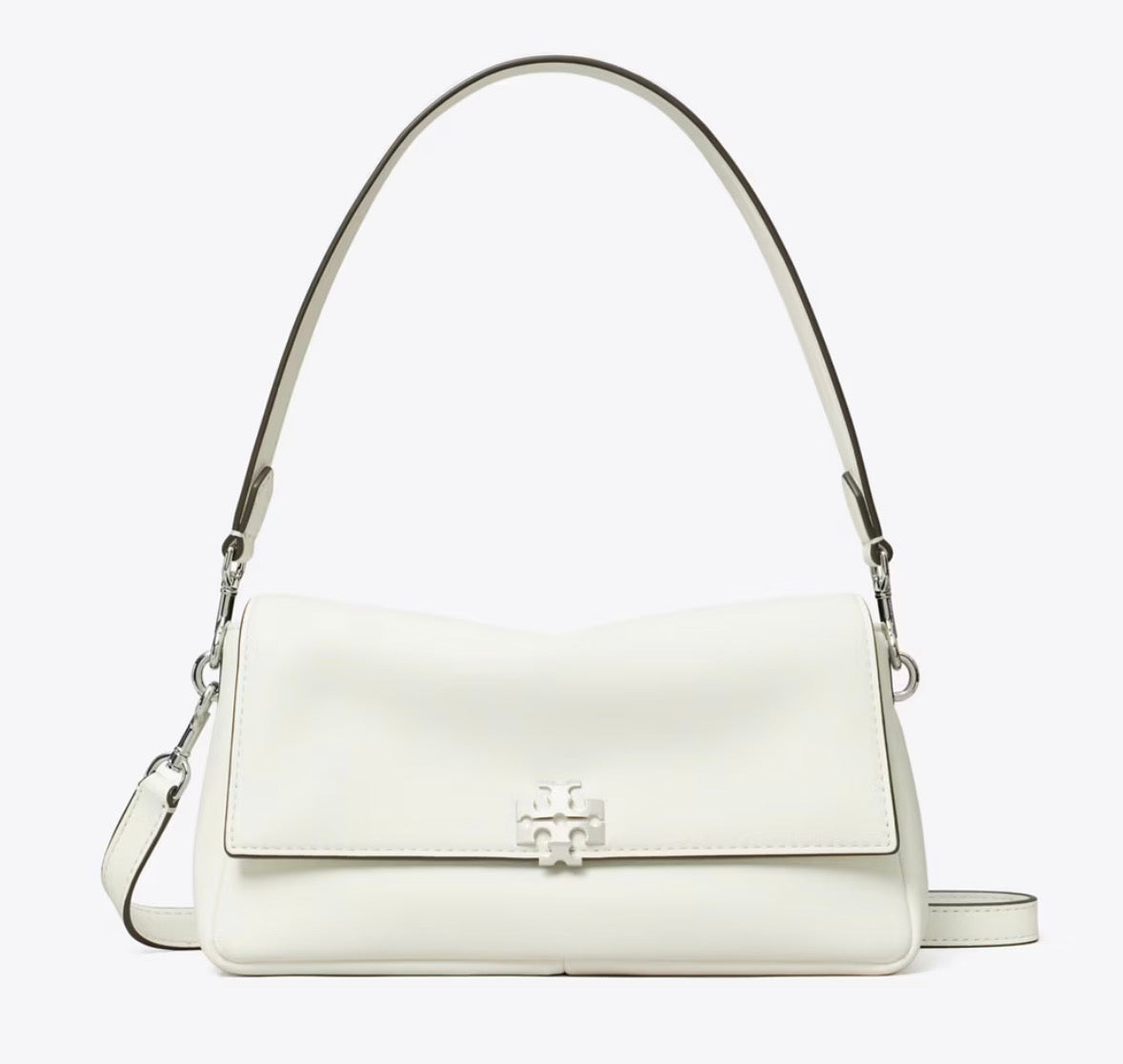 TORY BURCH SMALL CHARLIE SHOULDER BAG  - bianco