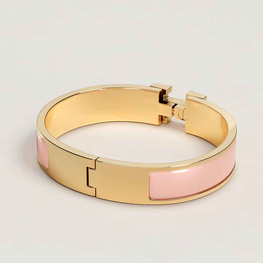 Hermes Clic H Bracelet Rose Candeur