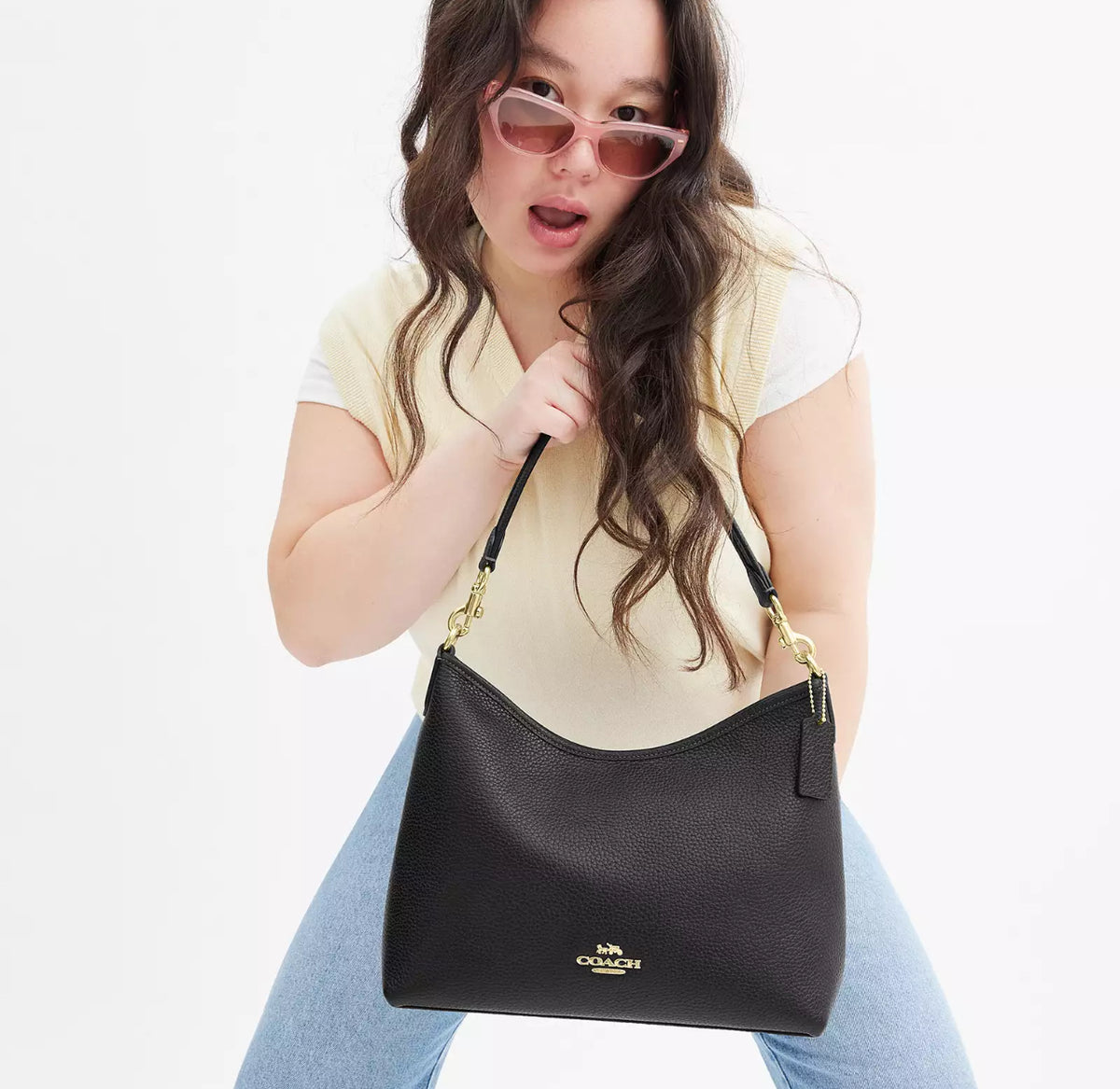 Coach Laurel Shoulder Bag - Gold/Black