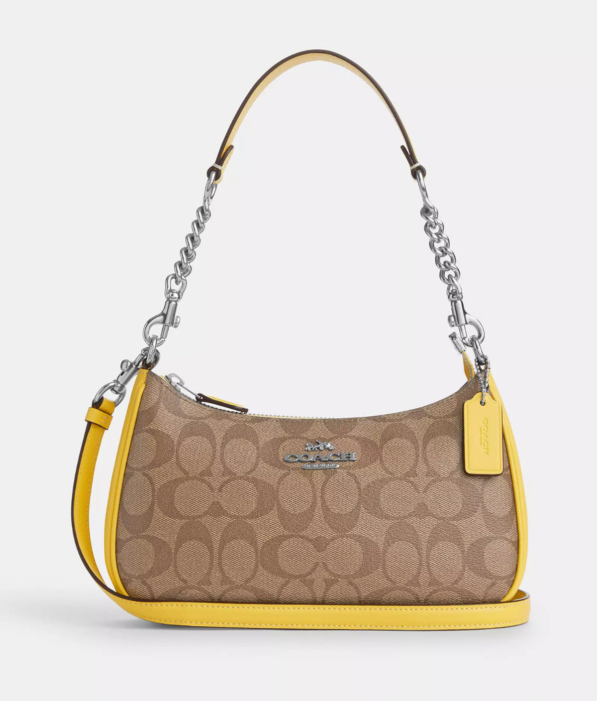 Coach Teri  Retro Yellow Shoulder Kadın Deri Çanta - Hemen Teslimde