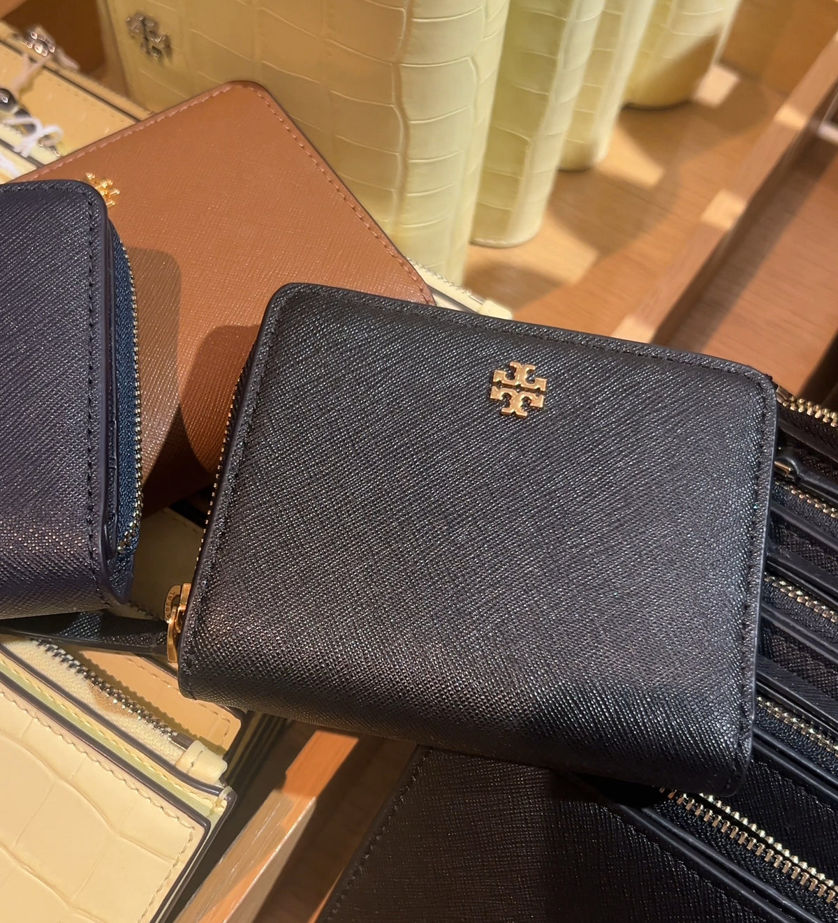 Tory Burch Emerson Mini Wallet Siyah Deri Cüzdan - Hemen Teslim