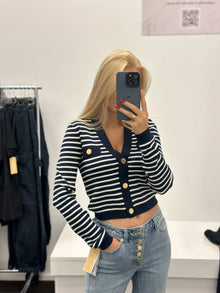 Michael Kors White Navy Cardigan