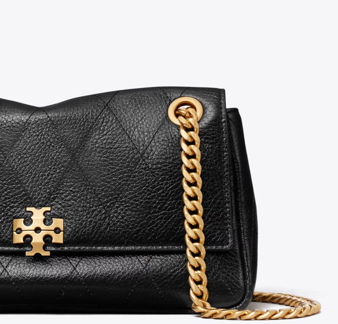 TORY BURCH SMALL CHARLIE QUILTED SHOULDER BAG - black