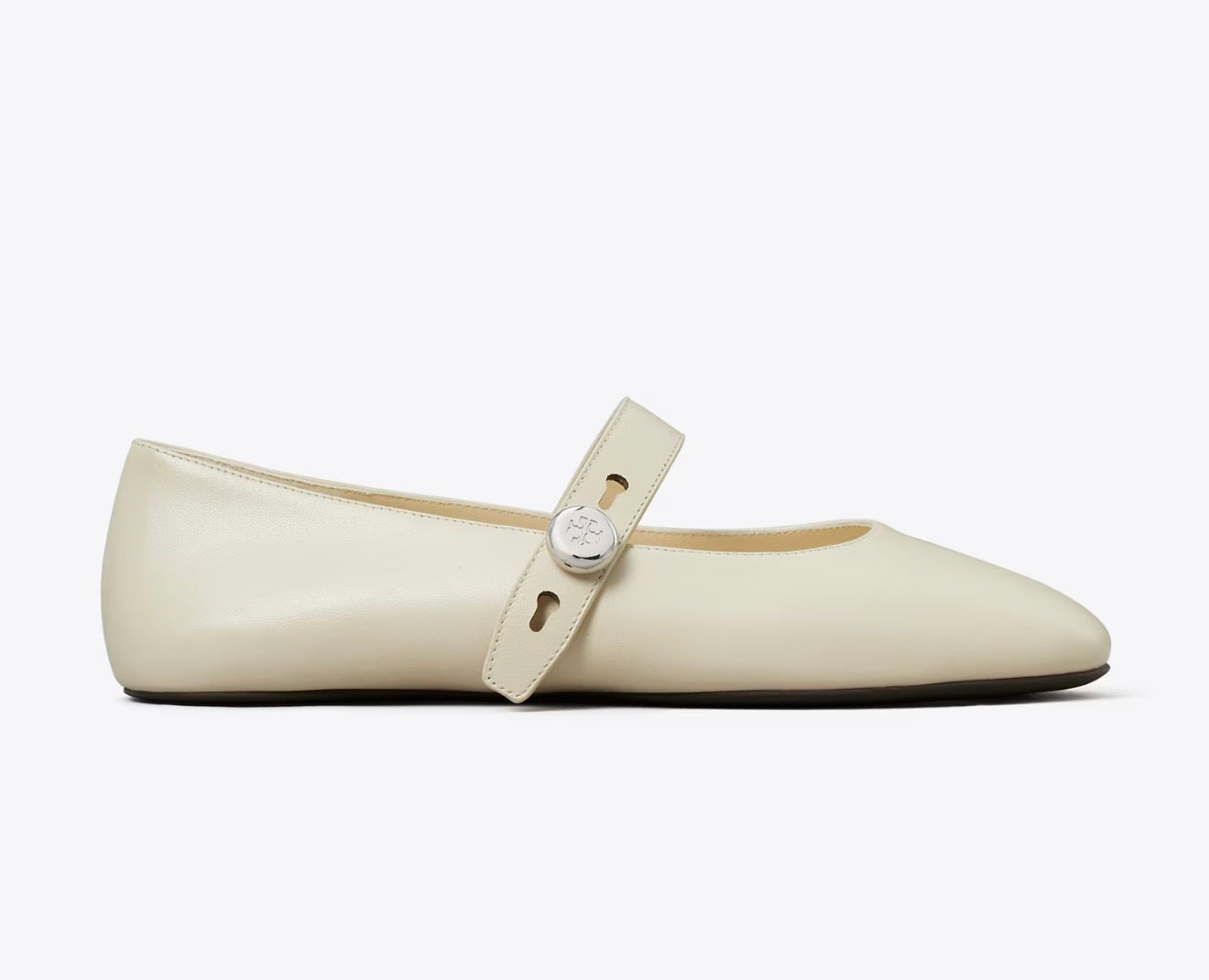 TORY BURCH ROMY MARY JANE   - Light Cream
