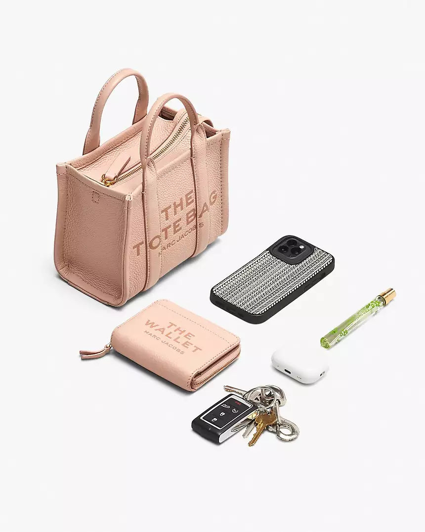 Marc Jacobs The Leather Crossbody Tote Bag- Cement - HEMEN