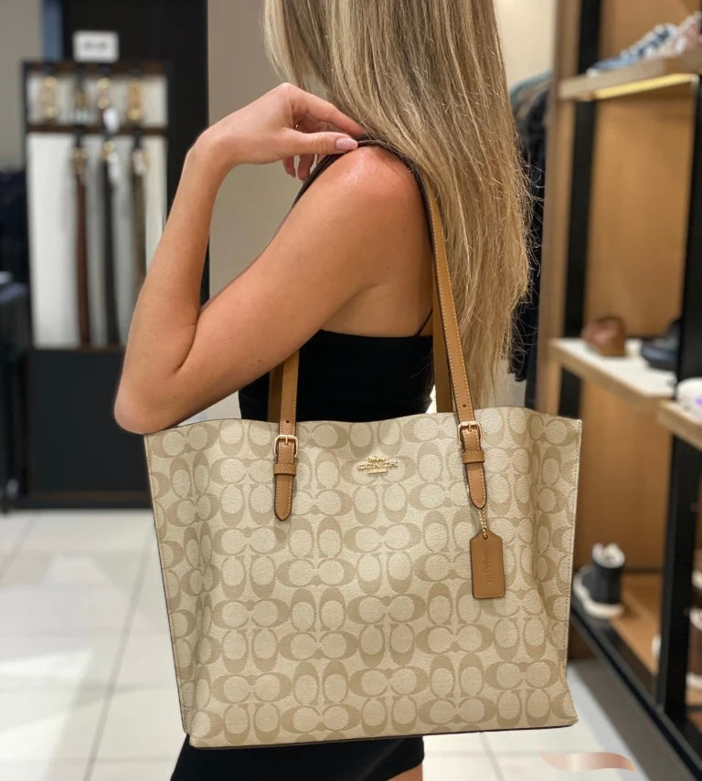 Coach Mollie Tote Bag- Khaki Saddle Hemen Teslimde
