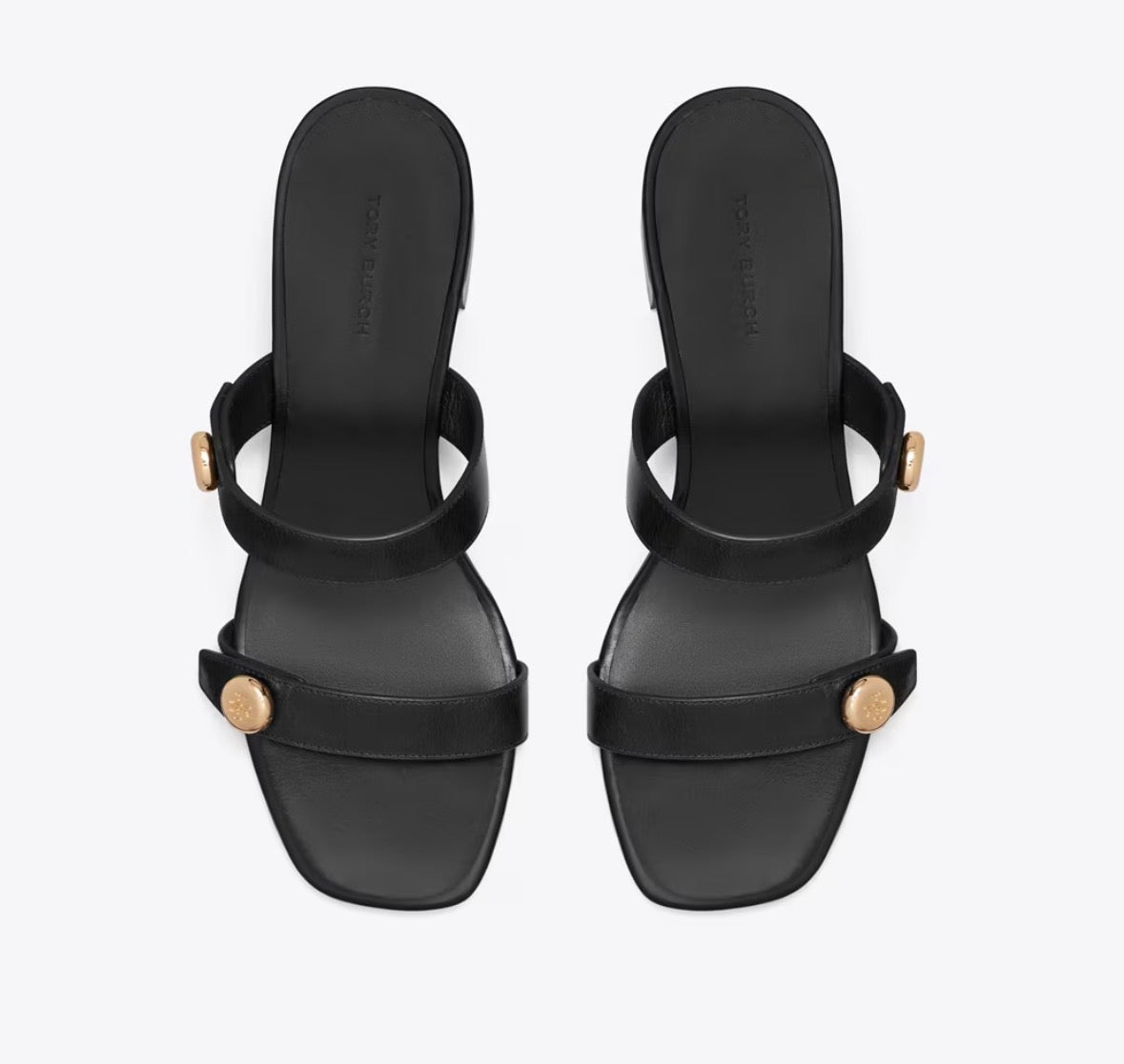 TORY BURCH ROMY CITY SANDAL  -  perfect black