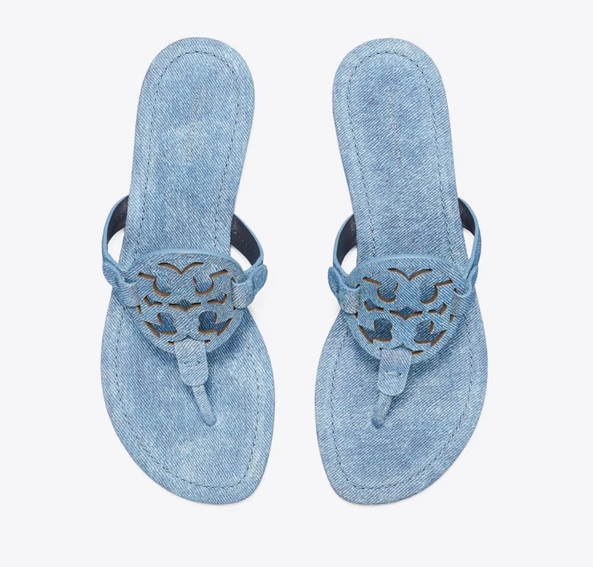 TORY BURCH MILLER SUEDE SANDAL  -  dark denim