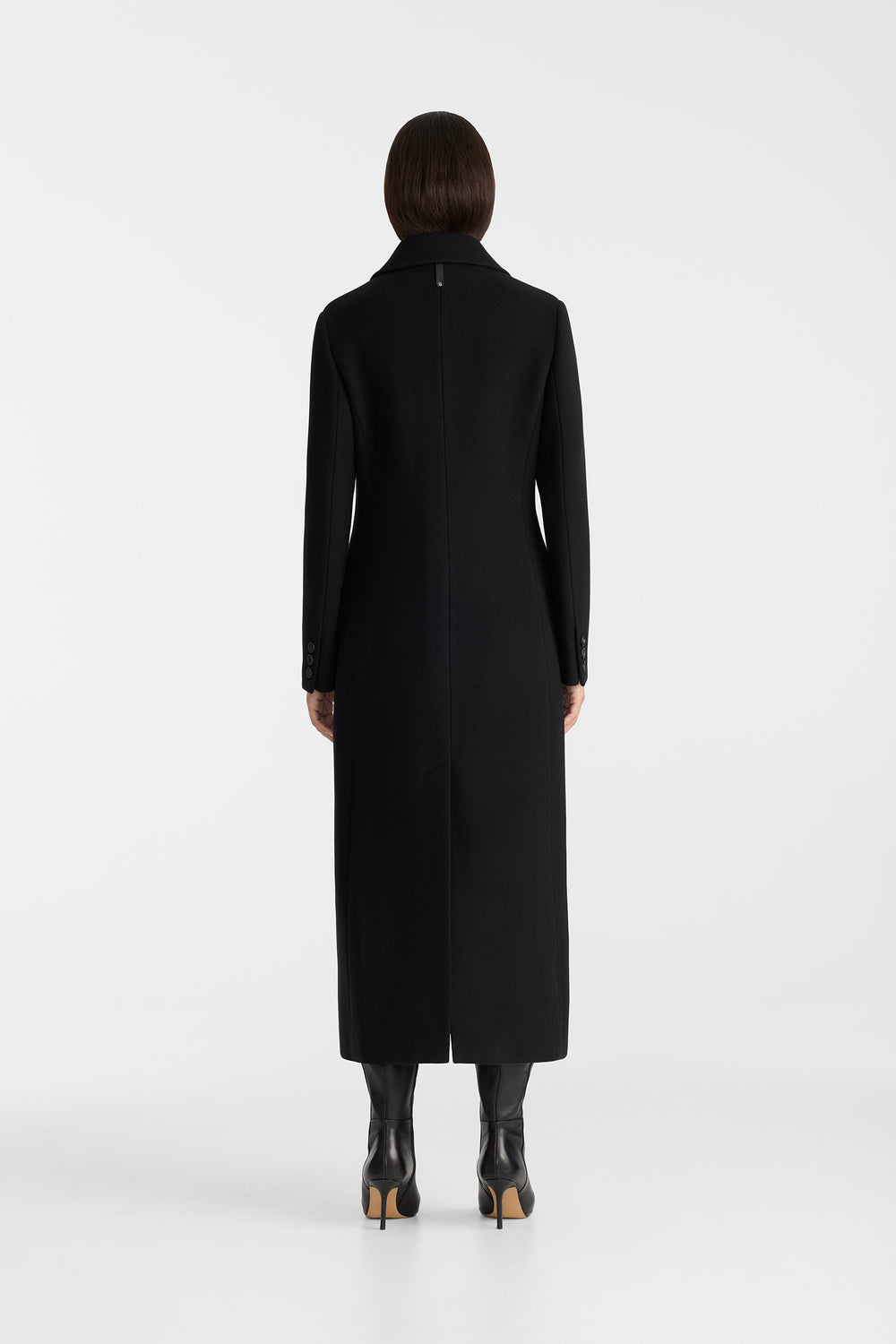 Mackage CORAZON Semi-fitted wool coat-Black