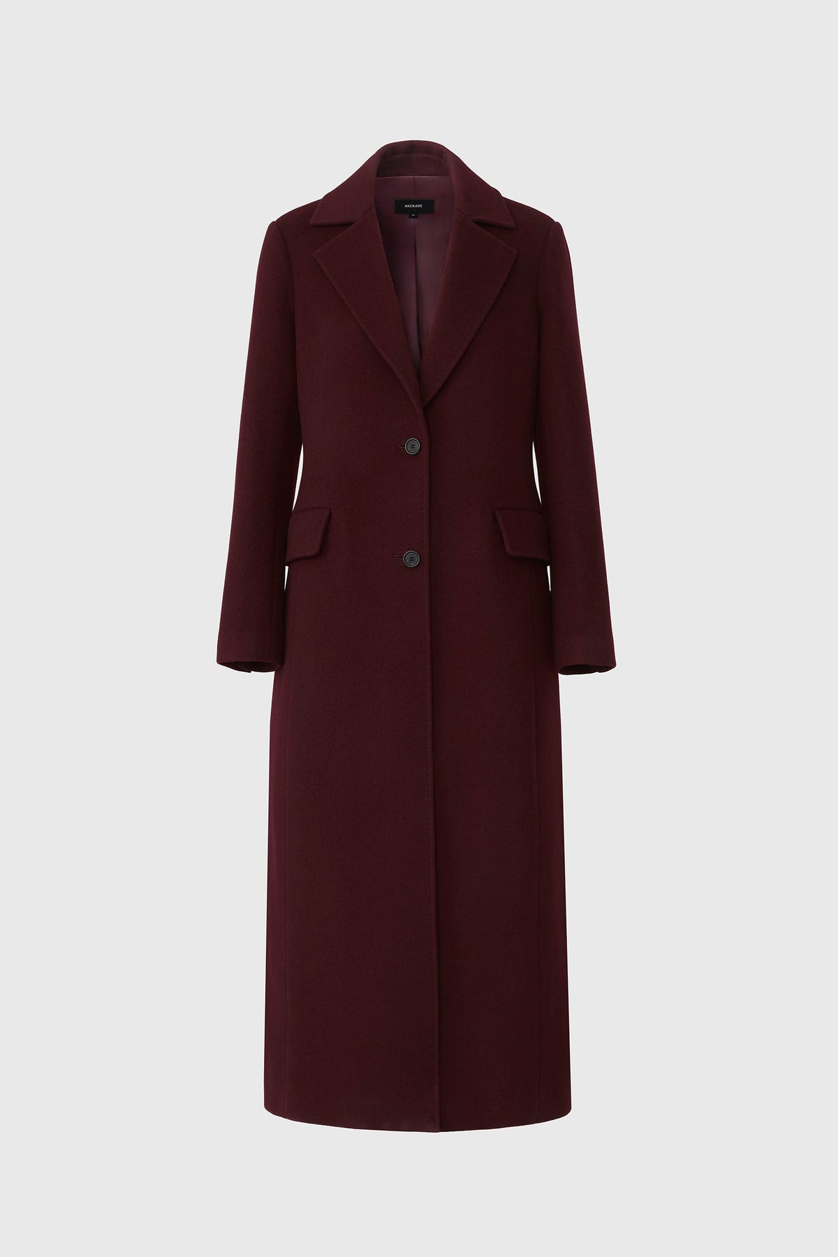 Mackage CORAZON Semi-fitted wool coat- Garnet