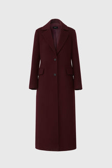 Mackage CORAZON Semi-fitted wool coat- Garnet