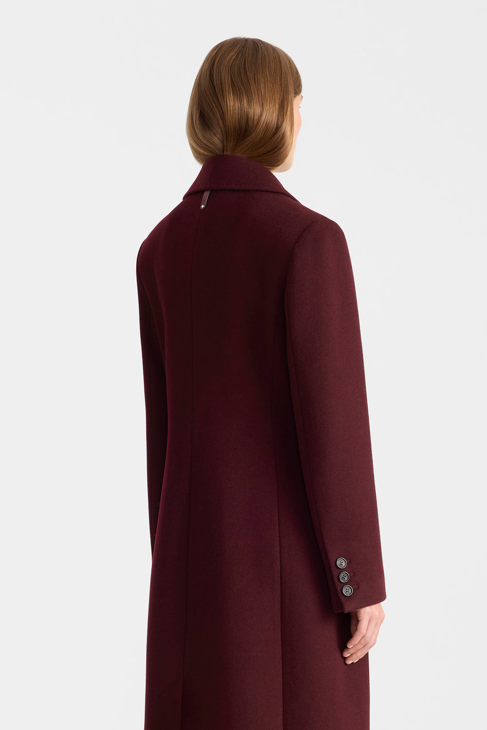 Mackage CORAZON Semi-fitted wool coat- Garnet