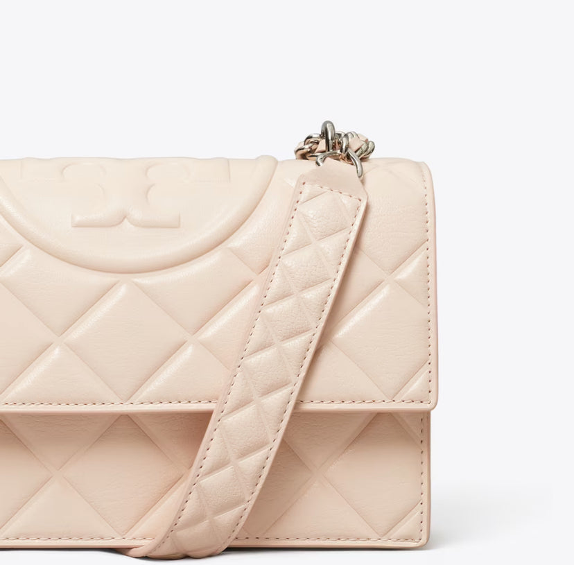 TORY BURCH SMALL FLEMING SHOULDER BAG - SOFT PINK