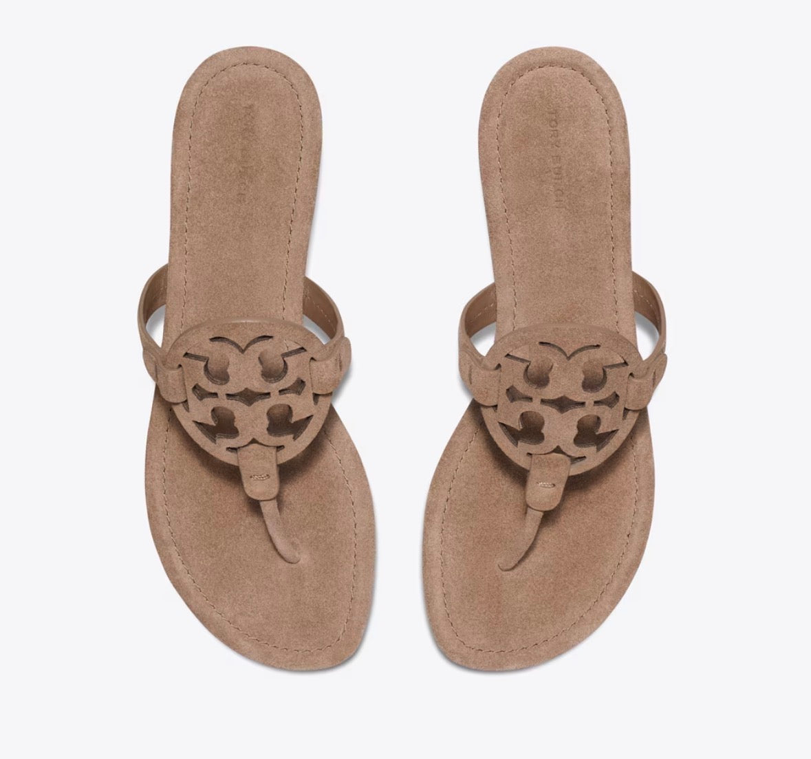 TORY BURCH MILLER SUEDE SANDAL  -  river rock