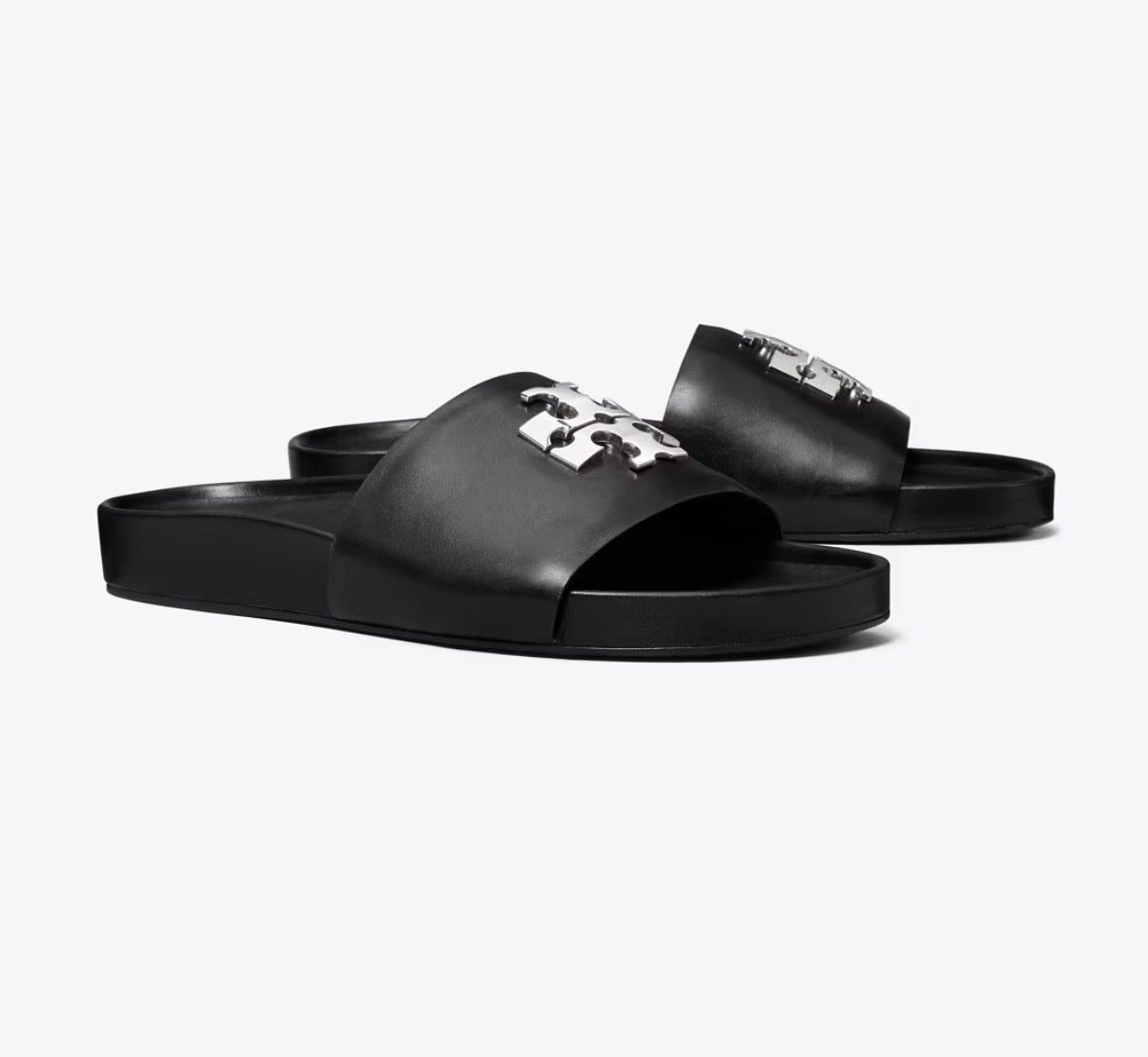 TORY BURCH CHARLIE SPORT SLIDE  -  perfect black