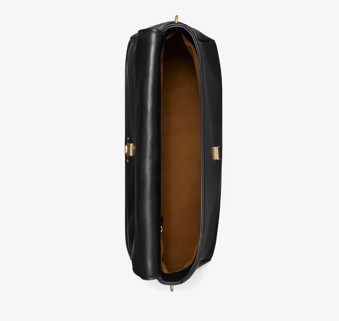 TORY BURCH LARGE CHARLIE SHOULDER BAG - black