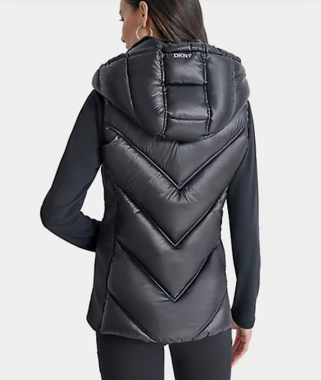 DKNY Hooded Puffer Vest