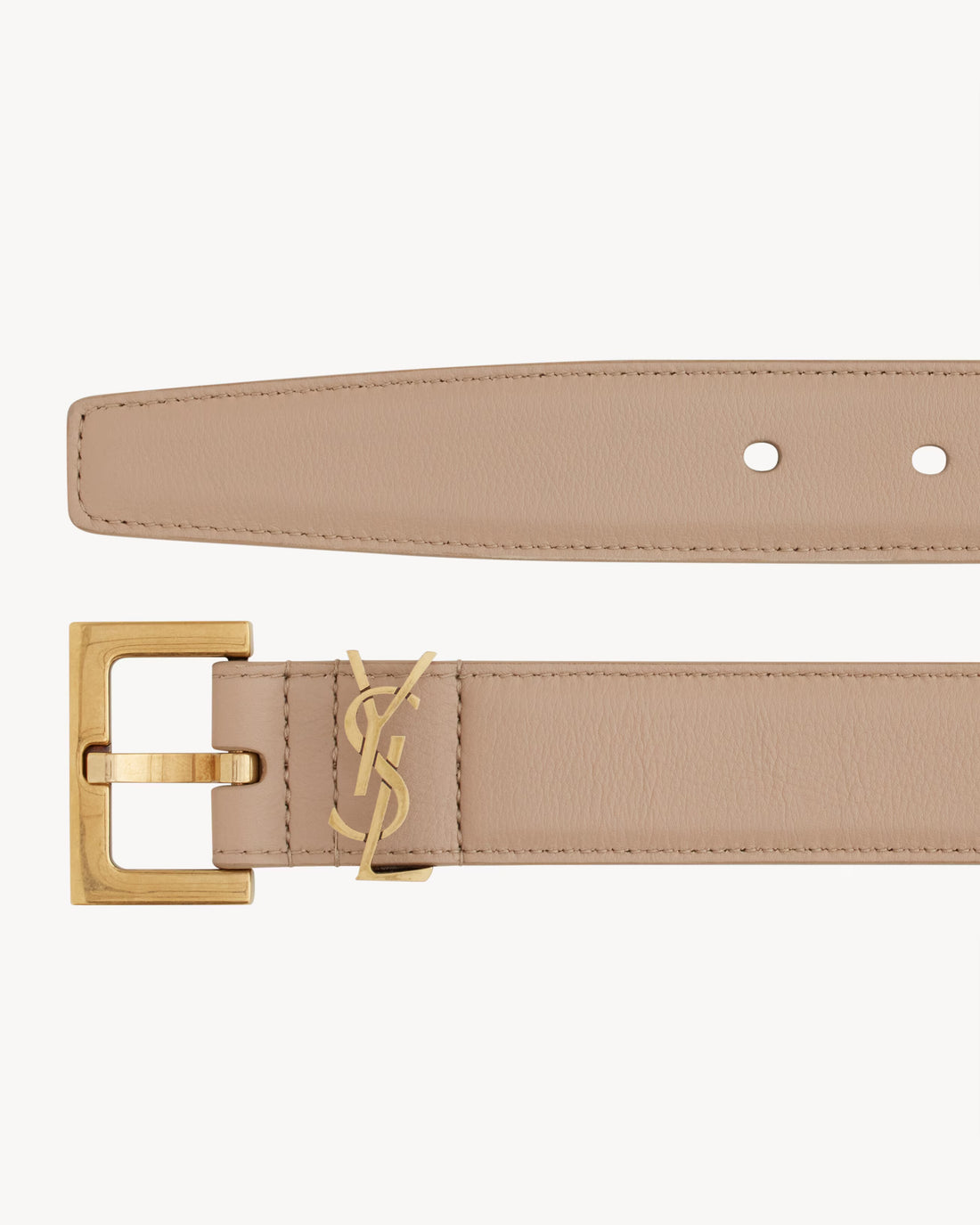 YSL CASSANDRE BELT WITH SQUARE BUCKLE IN SMOOTH LEATHER 3 cm