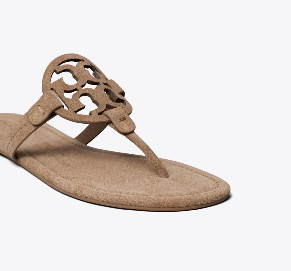 TORY BURCH MILLER SUEDE SANDAL  -  river rock