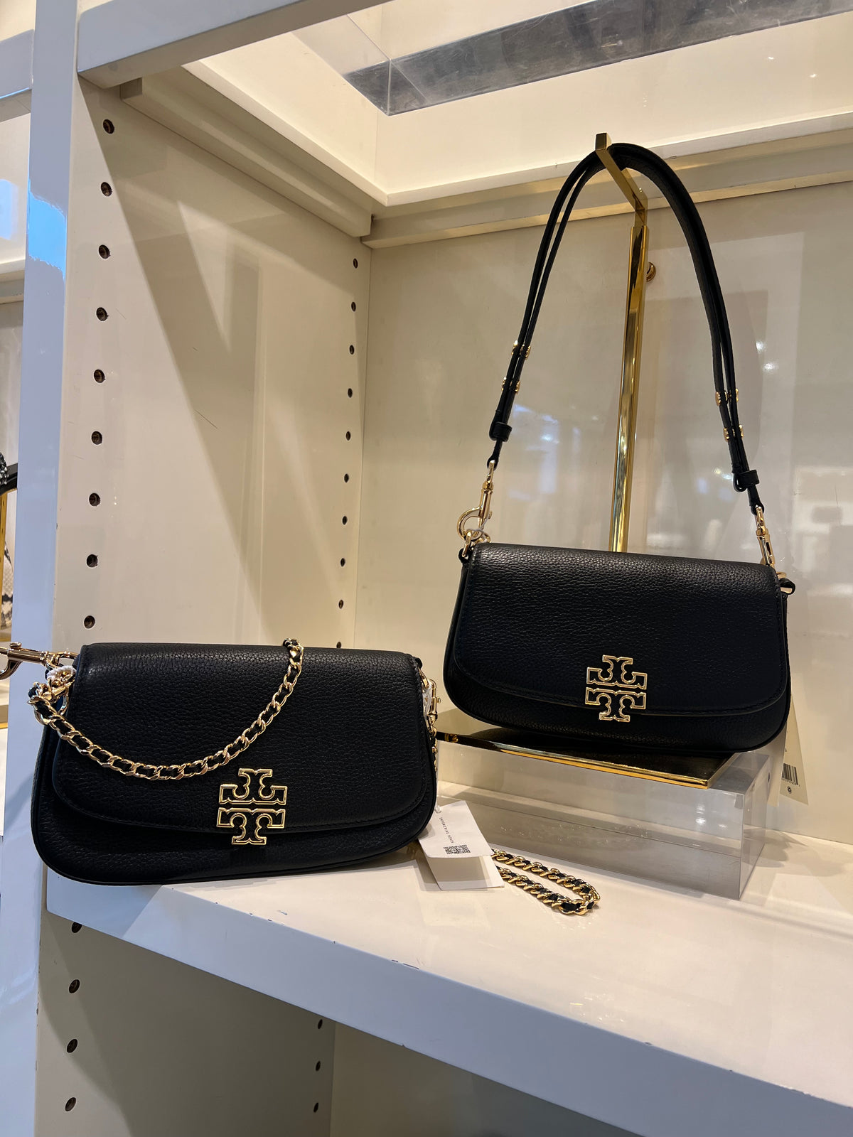 Tory Burch Britten Convertible Crossbody Black Kadın Deri Çanta - Hemen Teslimde