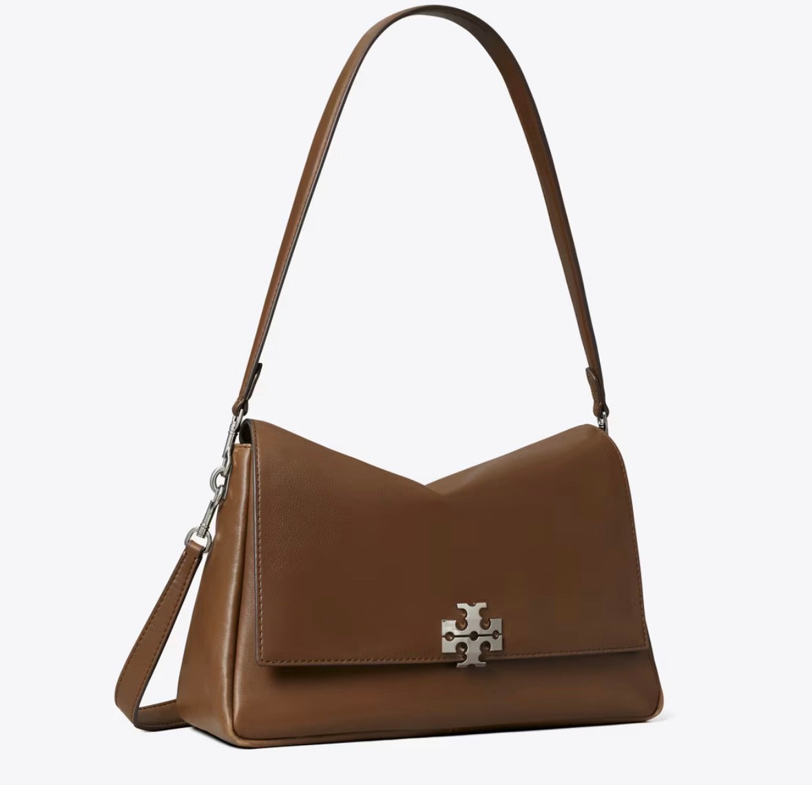 TORY BURCH CHARLIE SHOULDER BAG - malt brown