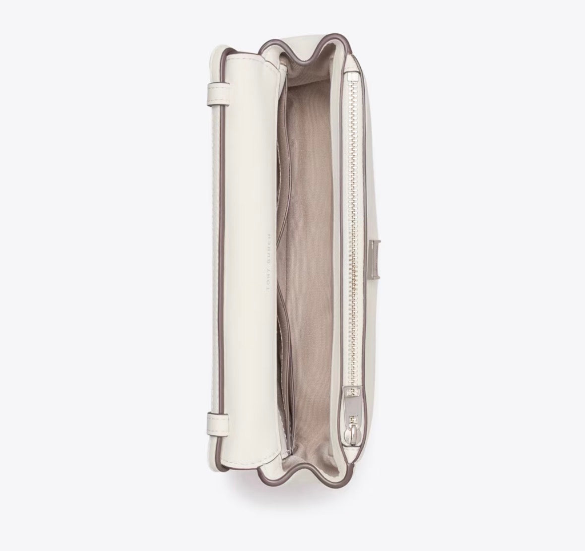 TORY BURCH CHARLIE WALLET CROSSBODY - bianco