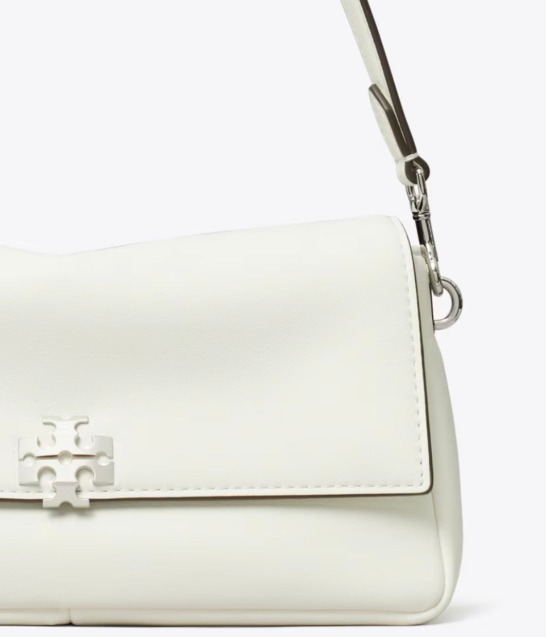 TORY BURCH SMALL CHARLIE SHOULDER BAG  - bianco