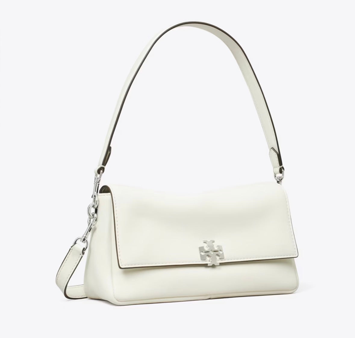 TORY BURCH SMALL CHARLIE SHOULDER BAG  - bianco