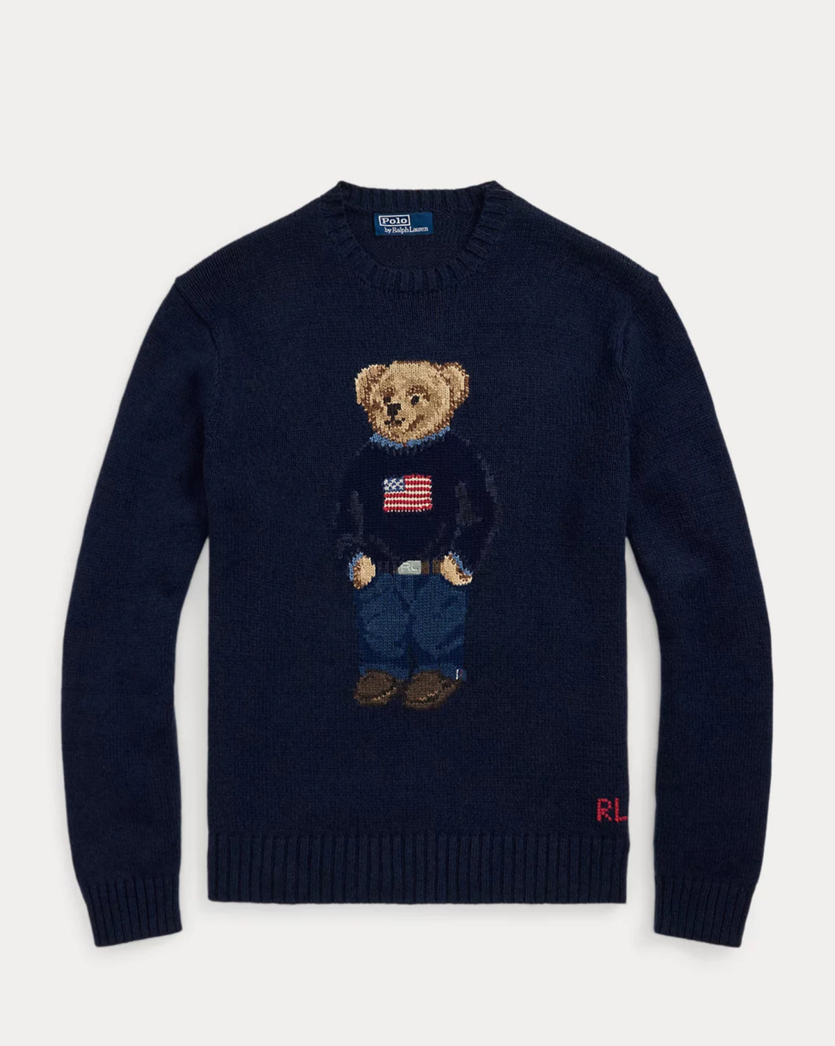 Ralph Lauren UnisexPolo Bear Cotton-Linen Sweater  -  Navy