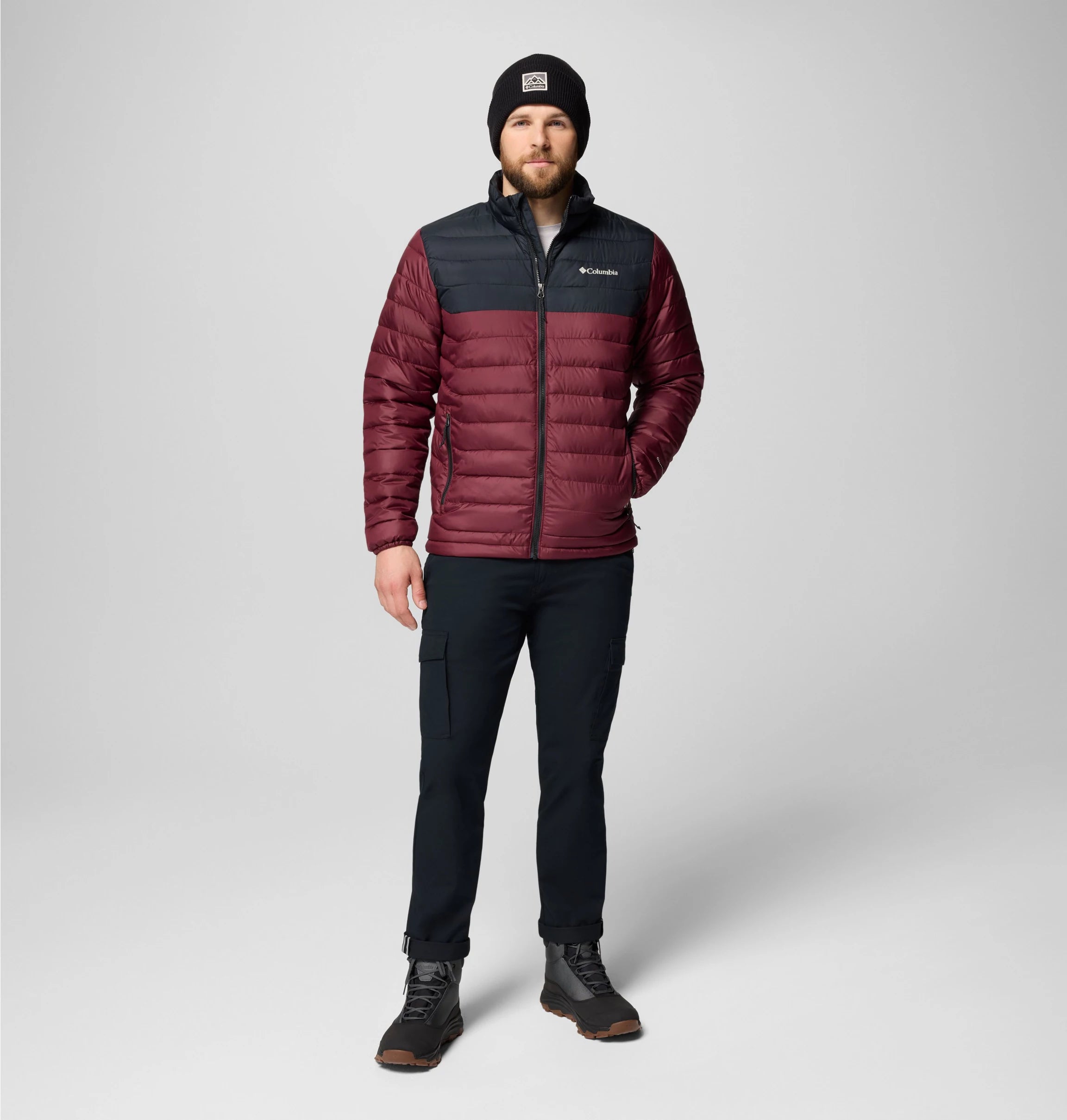 Columbia Men's Powder Lite™ II Jacket - Rich Wine, Black