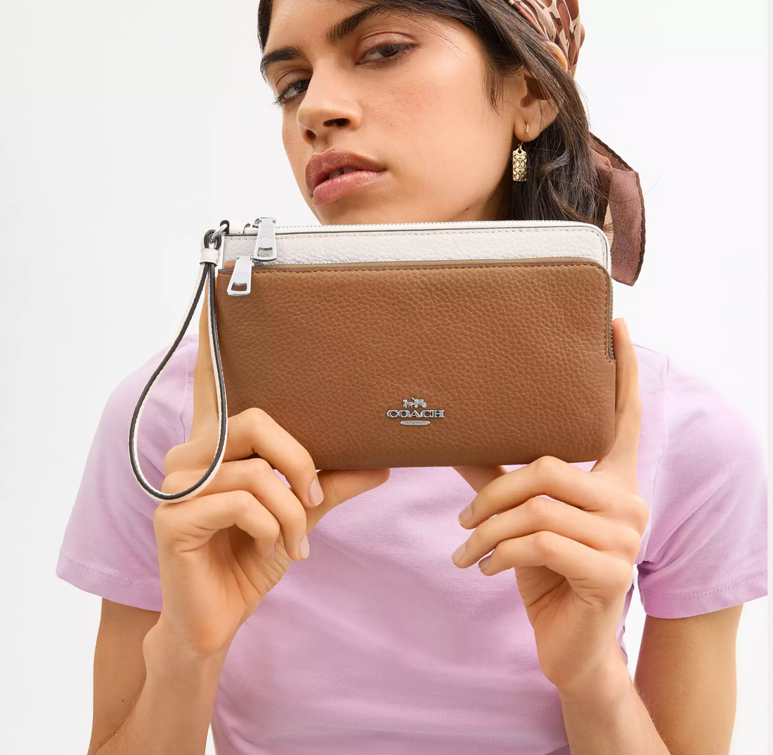 Coach Double Zip Wallet Deri Cüzdan Çanta