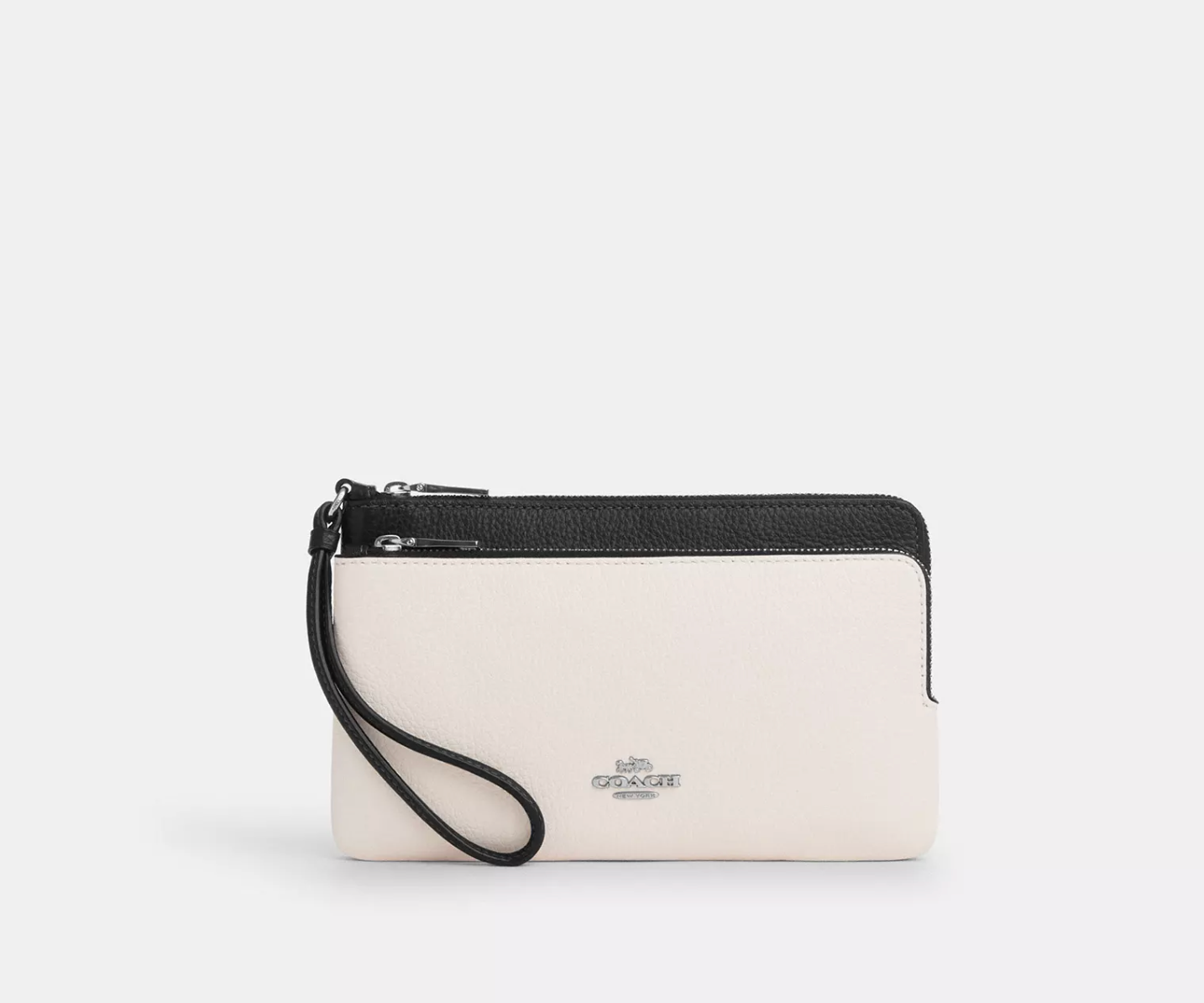 Coach Double Zip Wallet - Silver/Chalk Black Multi – Kanadadan Kapına