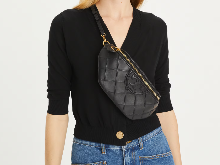 TORY BURCH FLEMING SOFT CONVERTIBLE BELT BAG - BLACK