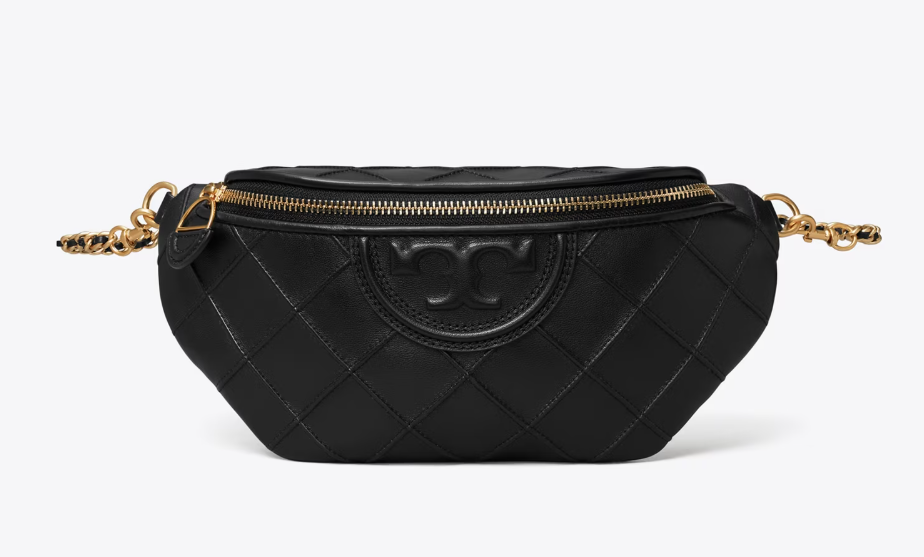 TORY BURCH FLEMING SOFT CONVERTIBLE BELT BAG  -  BLACK