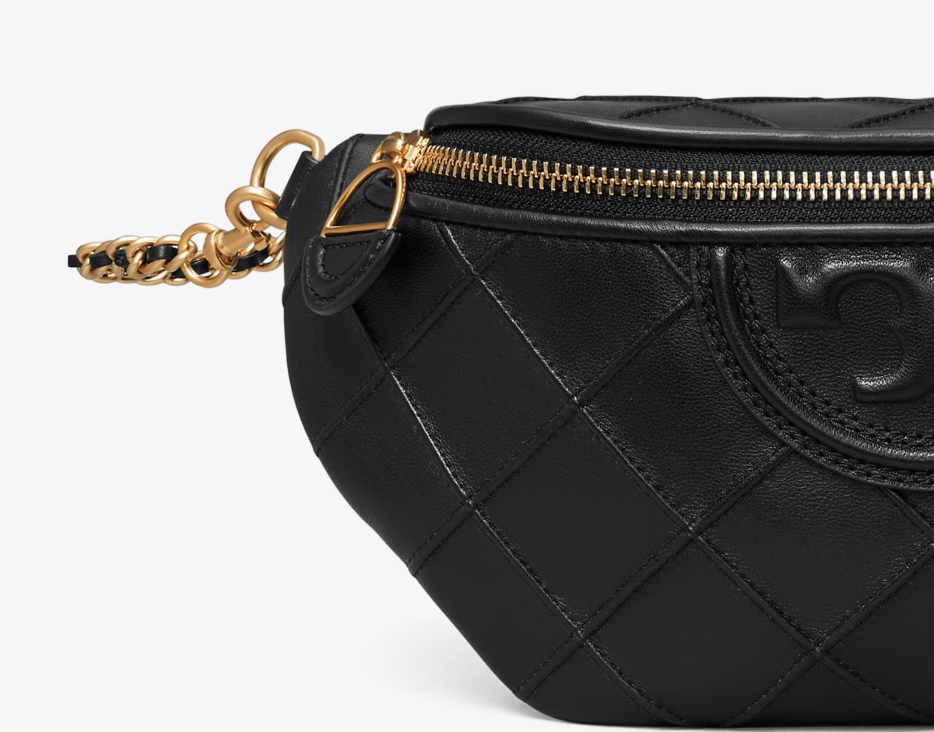 TORY BURCH FLEMING SOFT CONVERTIBLE BELT BAG  -  BLACK