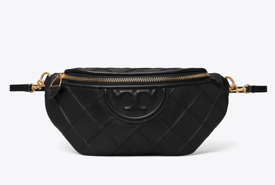 TORY BURCH FLEMING SOFT CONVERTIBLE BELT BAG  -  BLACK