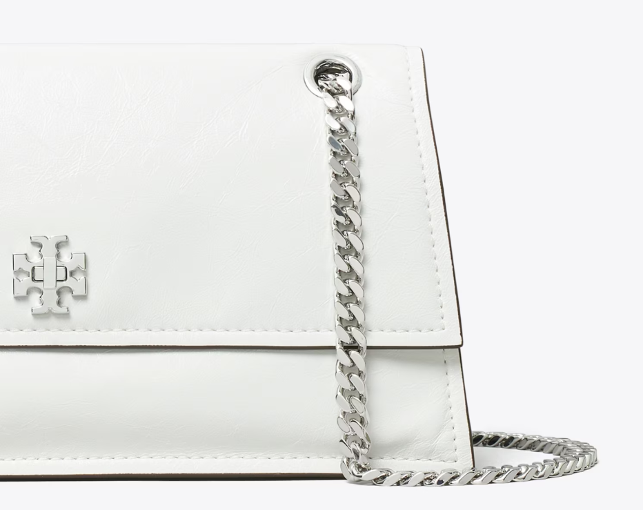 TORY BURCH KIRA TURNLOCK SHOULDER BAG-Bianco