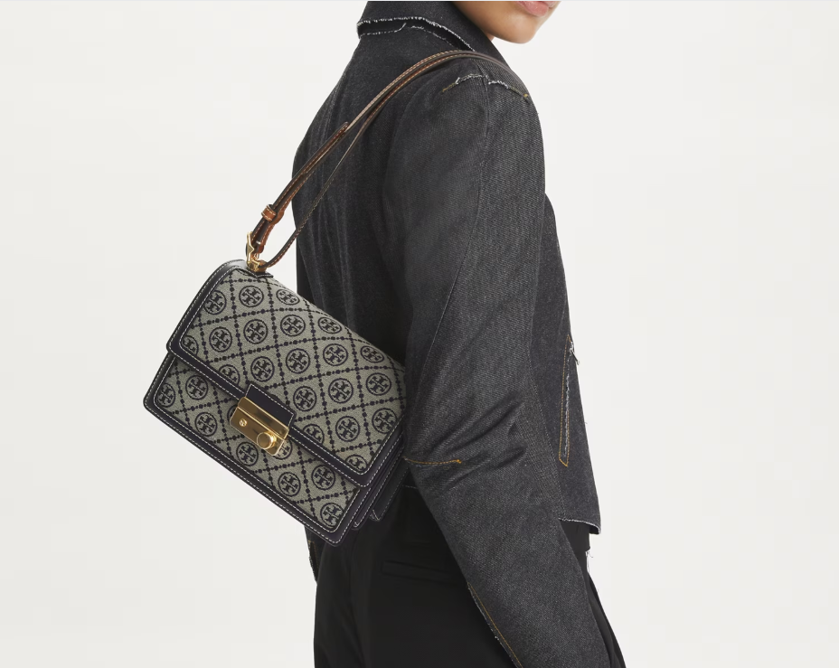 TORY BURCH T MONOGRAM SHOULDER BAG-Color Tory Navy