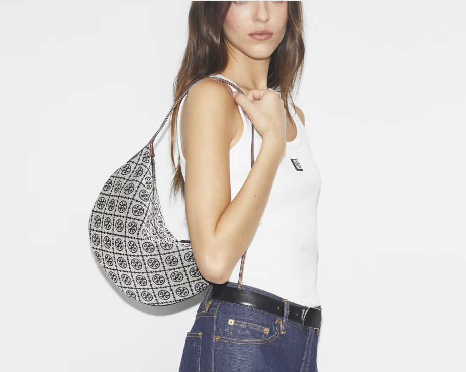 TORY BURCH T MONOGRAM SMALL BALLOON BAG- Tory Navy