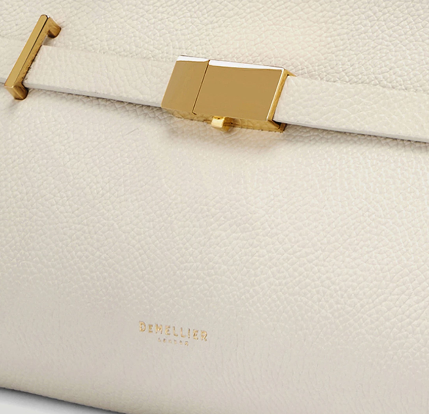 DeMellier The New York Shoulder-Off-White Small Grain
