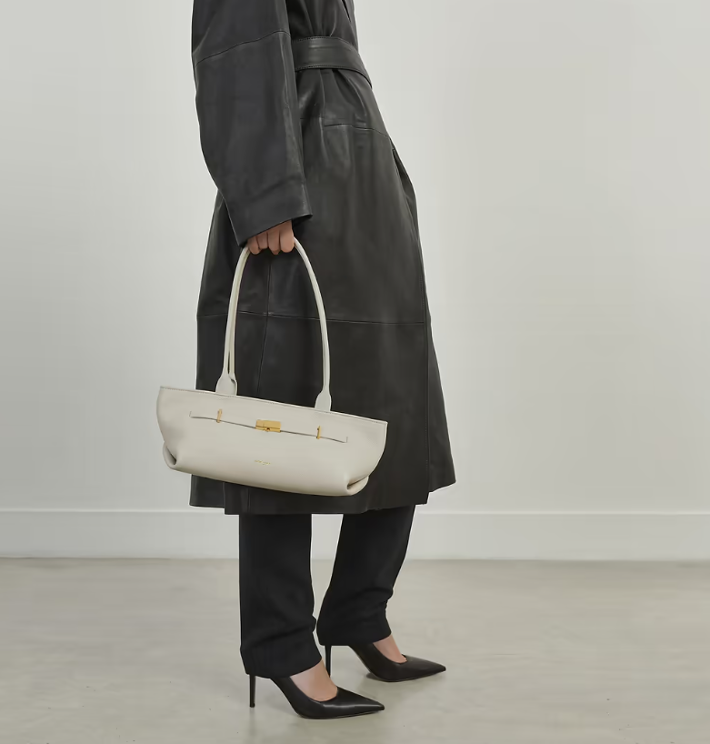 DeMellier The New York Shoulder-Off-White Small Grain