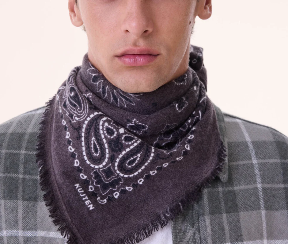 Kujten- SMALL BANDANA HACHI Brown