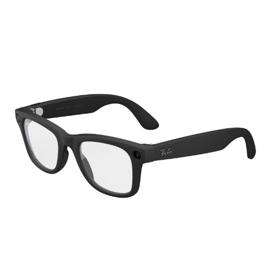 Ray-Ban | Meta Wayfarer (Gen 2) Glasses with AI, Photo, Video, Audio & Messaging - Matte Black/Clear
