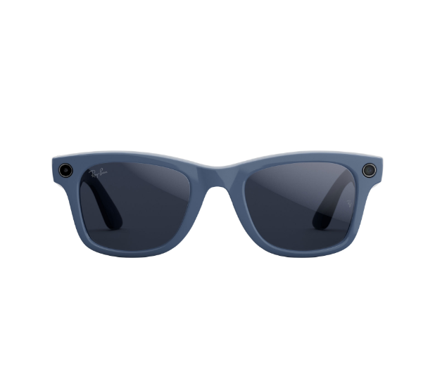 Ray-Ban | Meta Wayfarer (Gen 2) Glasses with AI, Photo, Video, Audio & Messaging - Shiny Cosmic Blue/Transitions Sapphire - Large
