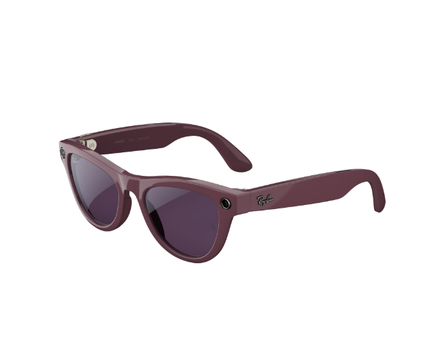 Ray-Ban | Meta Wayfarer (Gen 2) Glasses with AI, Photo, Video, Audio & Messaging - Shiny Mystic Violet/Transitions Amethyst