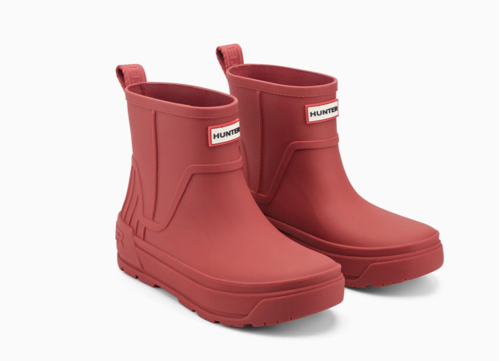 Hunter Women's Wales Waterproof Rain Booties -Medium Red